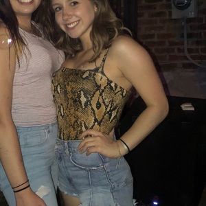 Snakeskin Print bodysuit